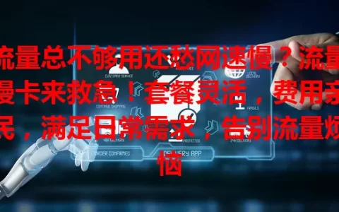 流量总不够用还愁网速慢？流量慢卡来救急！套餐灵活，费用亲民，满足日常需求，告别流量烦恼