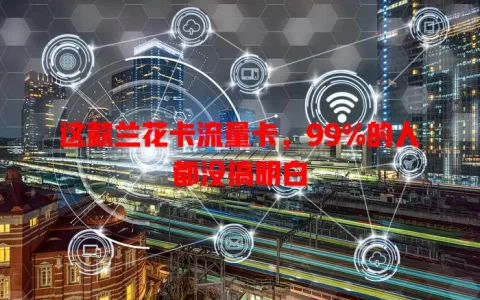 这款兰花卡流量卡，99%的人都没搞明白