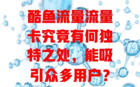 酷鱼流量流量卡究竟有何独特之处，能吸引众多用户？