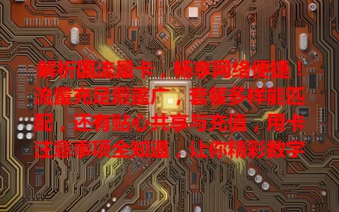 解析国流量卡，畅享网络便捷！流量充足覆盖广，套餐多样能匹配，还有贴心共享与充值，用卡注意事项全知道，让你精彩数字生活无忧