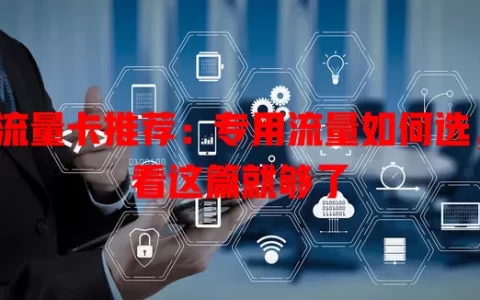 流量卡推荐：专用流量如何选，看这篇就够了