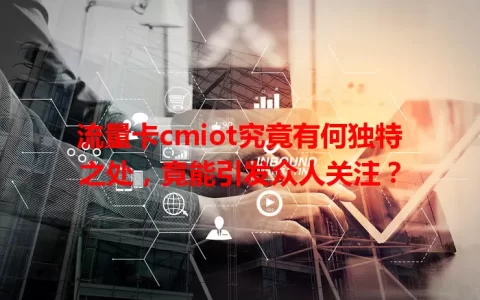 流量卡cmiot究竟有何独特之处，竟能引发众人关注？
