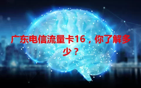 广东电信流量卡16，你了解多少？