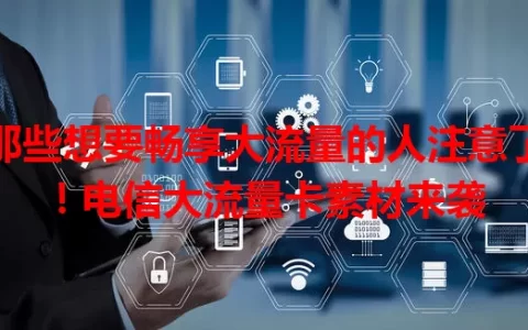 那些想要畅享大流量的人注意了！电信大流量卡素材来袭