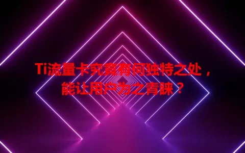 Ti流量卡究竟有何独特之处，能让用户为之青睐？