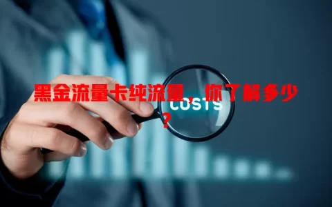黑金流量卡纯流量，你了解多少？