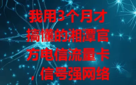 我用3个月才搞懂的湘潭官方电信流量卡，信号强网络稳，流量足费用合理，服务贴心售后无忧，还在愁选流量卡？快试试它！