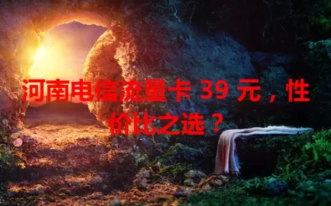 河南电信流量卡 39 元，性价比之选？