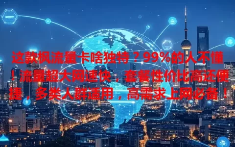 这款枫流量卡啥独特？99%的人不懂！流量超大网速快，套餐性价比高还便捷，多类人群适用，高需求上网必备！