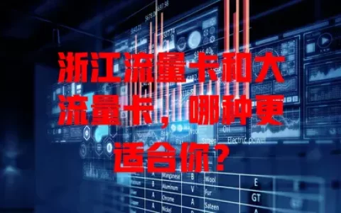 浙江流量卡和大流量卡，哪种更适合你？