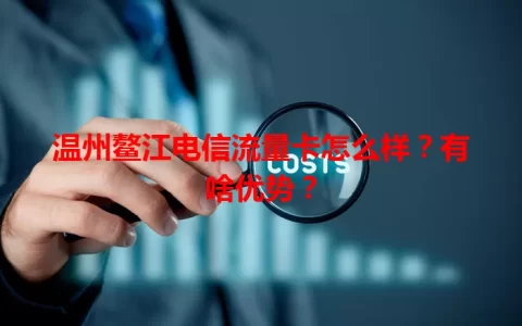 温州鳌江电信流量卡怎么样？有啥优势？