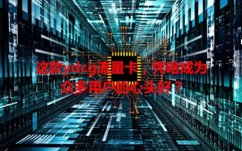 这款ydcg流量卡，凭啥成为众多用户的心头好？