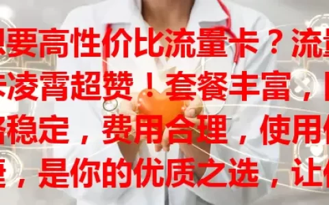 想要高性价比流量卡？流量卡凌霄超赞！套餐丰富，网络稳定，费用合理，使用便捷，是你的优质之选，让你畅享数字生活！