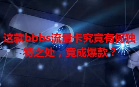 这款bbbs流量卡究竟有何独特之处，竟成爆款？