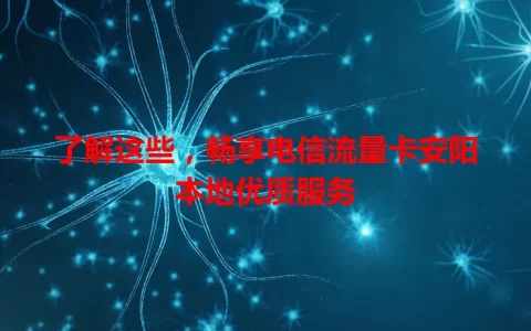 了解这些，畅享电信流量卡安阳本地优质服务