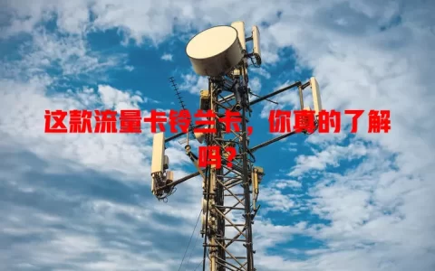 这款流量卡铃兰卡，你真的了解吗？