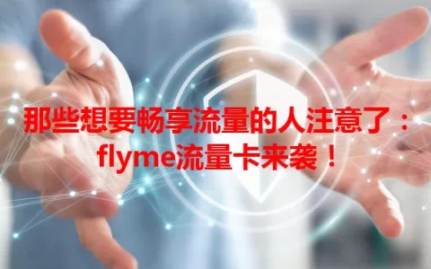 那些想要畅享流量的人注意了：flyme流量卡来袭！