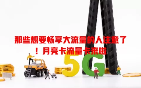 那些想要畅享大流量的人注意了！月亮卡流量卡来啦
