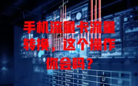 手机流量卡流量转换，这个操作你会吗？