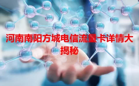 河南南阳方城电信流量卡详情大揭秘