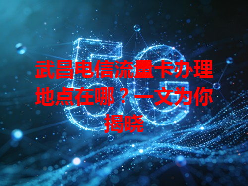 武昌电信流量卡办理地点在哪？一文为你揭晓