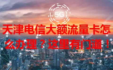 天津电信大额流量卡怎么办理？这里有门道！