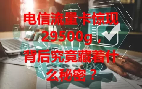 电信流量卡惊现29500g，背后究竟藏着什么秘密？