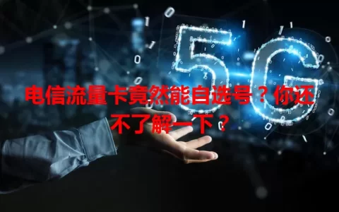 电信流量卡竟然能自选号？你还不了解一下？