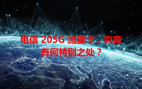 电信 205G 流量卡，究竟有何特别之处？