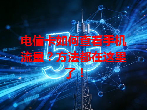 电信卡如何查看手机流量？方法都在这里了！