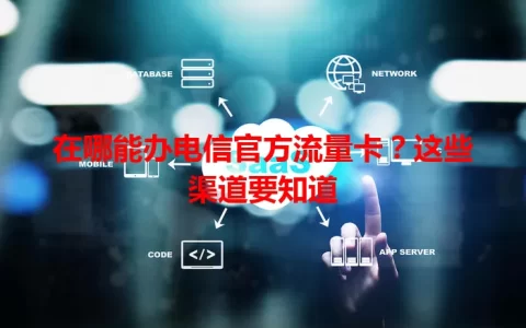 在哪能办电信官方流量卡？这些渠道要知道