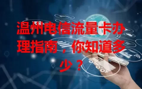 温州电信流量卡办理指南，你知道多少？