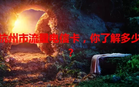 杭州市流量电信卡，你了解多少？