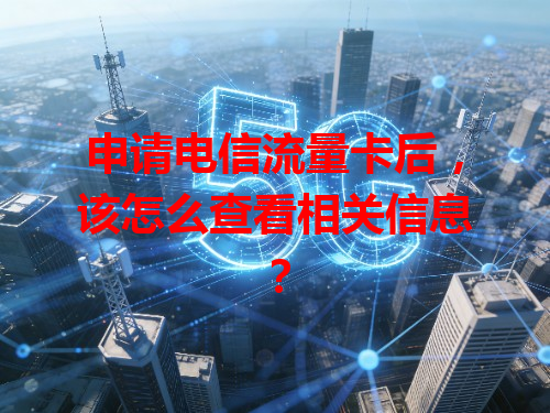 申请电信流量卡后，该怎么查看相关信息？