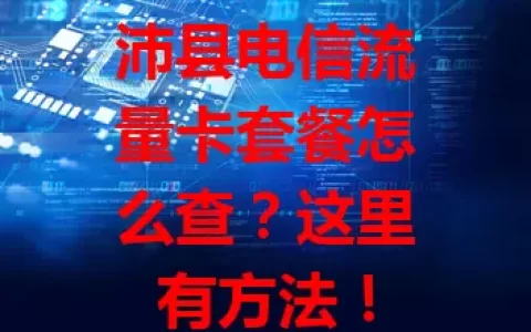 沛县电信流量卡套餐怎么查？这里有方法！