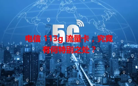 电信 113g 流量卡，究竟有何特别之处？