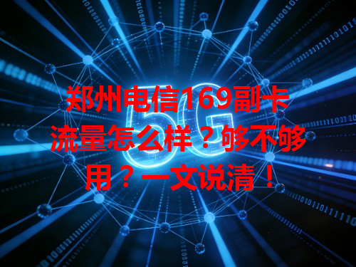 郑州电信169副卡流量怎么样？够不够用？一文说清！