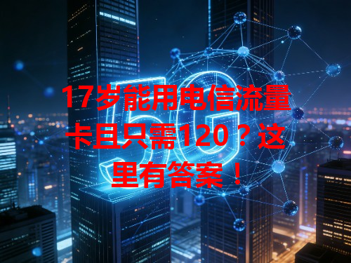 17岁能用电信流量卡且只需120？这里有答案！