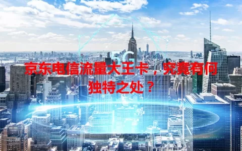 京东电信流量大王卡，究竟有何独特之处？