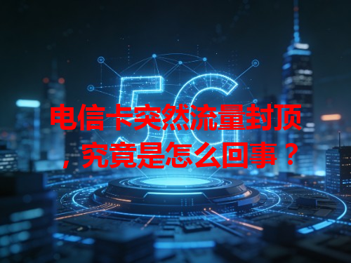 电信卡突然流量封顶，究竟是怎么回事？