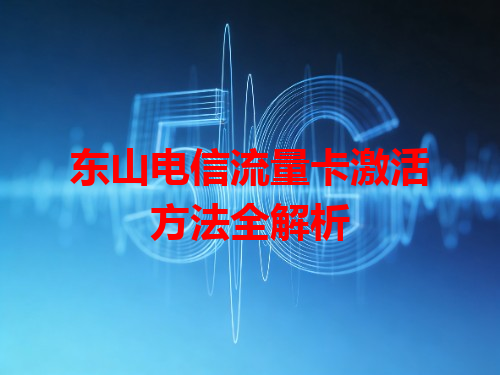 东山电信流量卡激活方法全解析