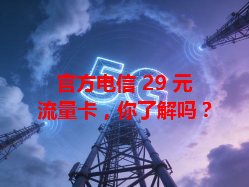 官方电信 29 元流量卡，你了解吗？