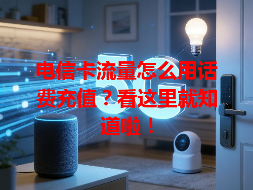 电信卡流量怎么用话费充值？看这里就知道啦！