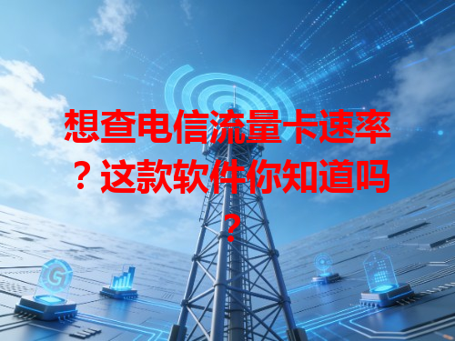 想查电信流量卡速率？这款软件你知道吗？