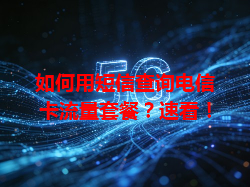 如何用短信查询电信卡流量套餐？速看！