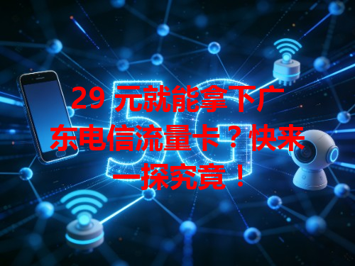 29 元就能拿下广东电信流量卡？快来一探究竟！