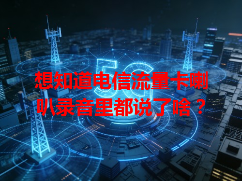 想知道电信流量卡喇叭录音里都说了啥？
