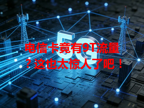 电信卡竟有9T流量？这也太惊人了吧！