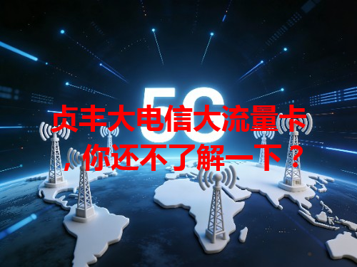 贞丰大电信大流量卡，你还不了解一下？