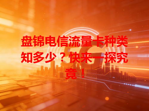 盘锦电信流量卡种类知多少？快来一探究竟！